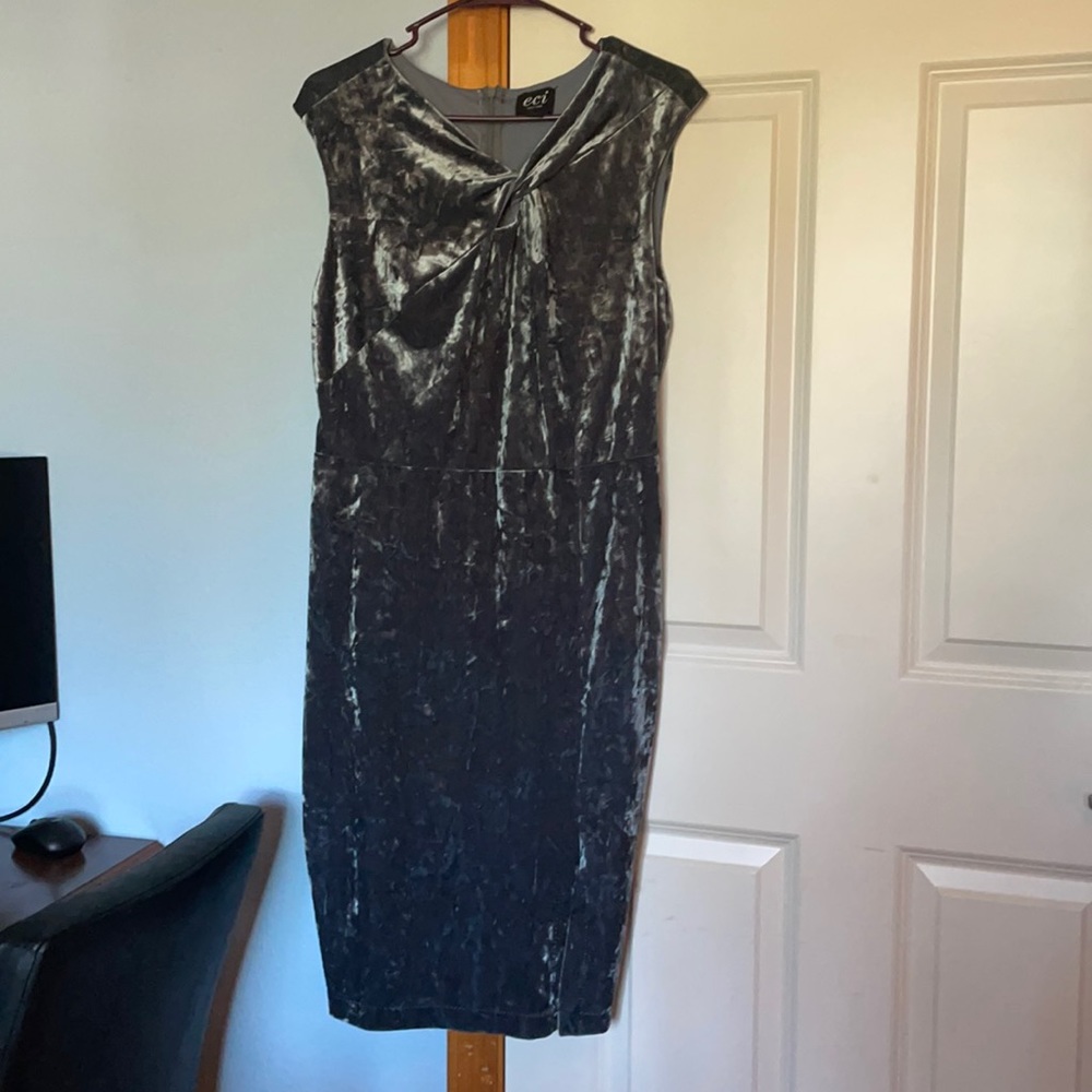 Eci, Size 10 Dress, Blue velvet dress